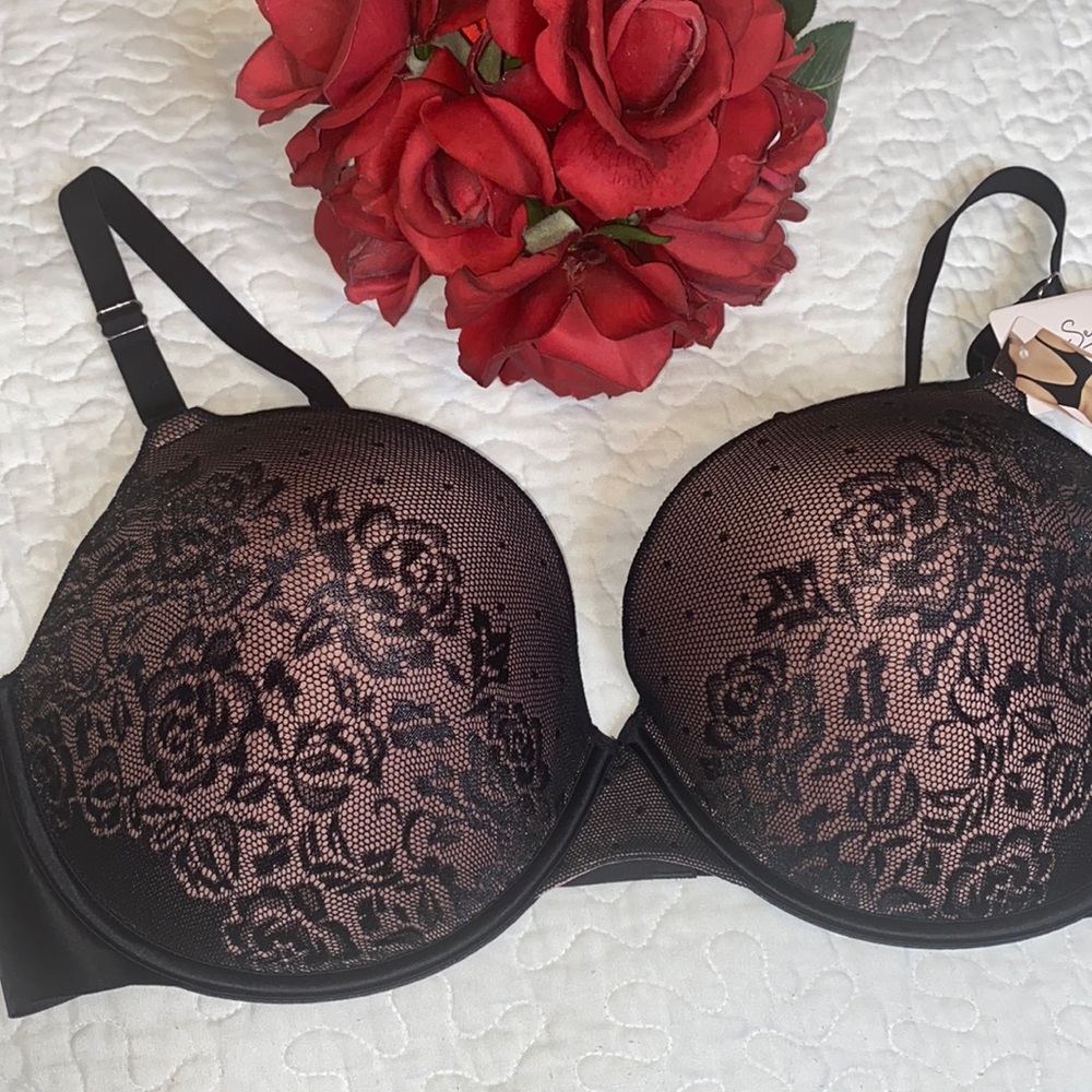 Secret Treasures lace push up bonded back 40D